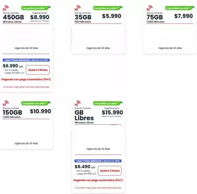 Catálogo Virgin Mobile (válido hasta 2-01)