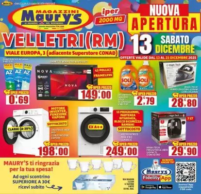 Volantino Maury's (valido fino al 21-12)