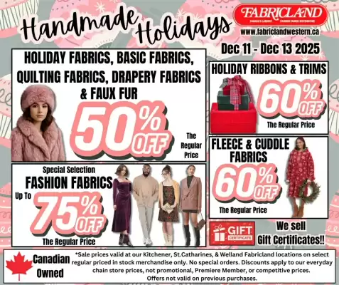 Fabricland flyer (valid until 13-12)