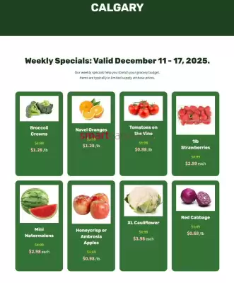 H&W Produce flyer (valid until 17-12)