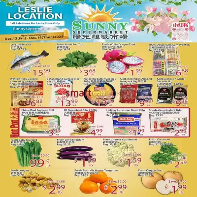 Sunny Food Mart flyer (valid until 18-12)