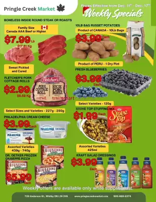 Pringle Creek Market flyer (valid until 17-12)