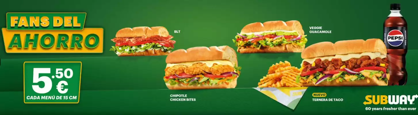 Folleto Subway (válido hasta el 22-12)