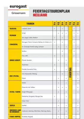 Eurogast Grissemann Flugblatt (gültig bis 3-01)