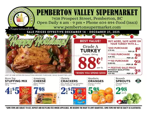 Pemberton Valley Supermarket flyer (valid until 27-12)