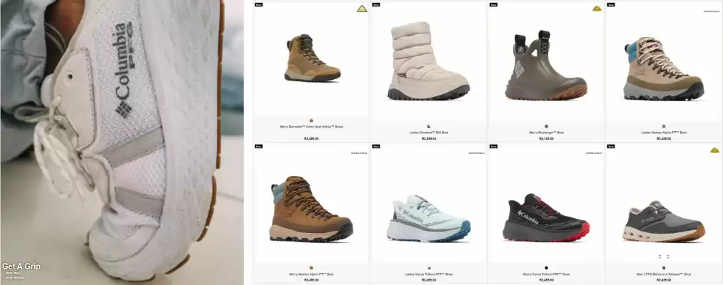 Columbia catalogue (valid until 18-12)