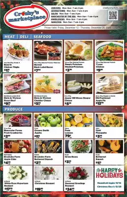 Crosby's Marketplace weekly ad (valid until 25-12)