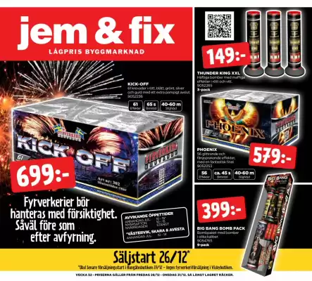 Jem&Fix reklamblad (giltig till och med 1-01)