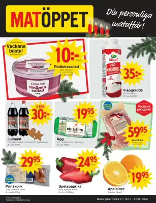 Matöppet reklamblad (giltig till och med 21-12)