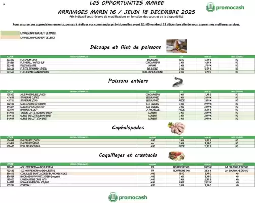 Catalogue Promocash (valable jusqu'au 18-12)