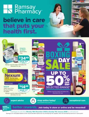 Ramsay Pharmacy catalogue (valid until 11-01)