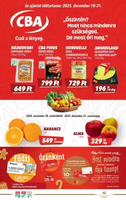 CBA akciós újság (érvényes eddig: 31-12)