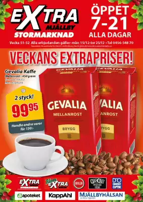 Extra Mjällby Stormarknad reklamblad (giltig till och med 21-12)