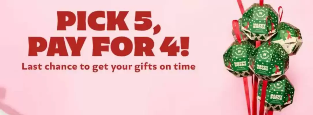 Happy Socks leaflet (valid until 23-12)