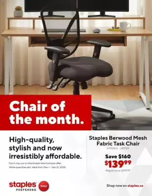 Staples flyer (valid until 1-01)