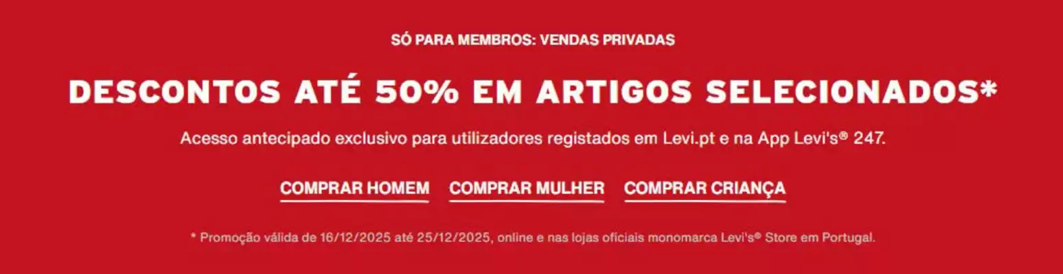 Folheto Levi's (válido até 25-12)