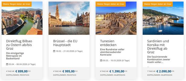 Gruber Reisen Flugblatt Seite 1