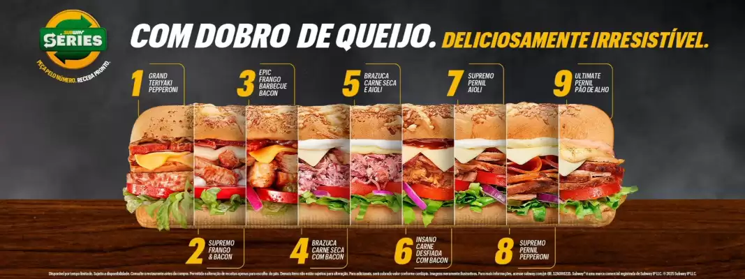 Catálogo Subway (válido até 31-12)