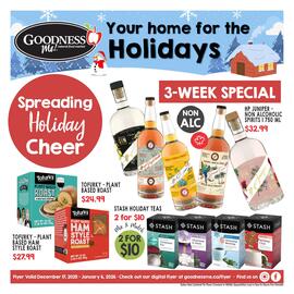 Goodness Me flyer Page 1