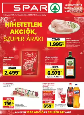 Spar akciós újság (érvényes eddig: 27-12)