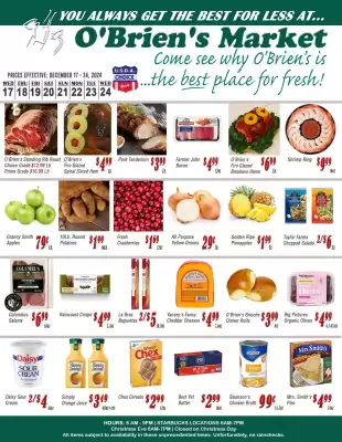 O'briens Market weekly ad (valid until 24-12)