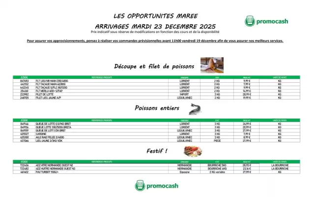 Catalogue Promocash (valable jusqu'au 23-12)