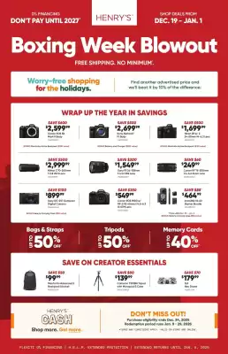 Henry's flyer (valid until 1-01)