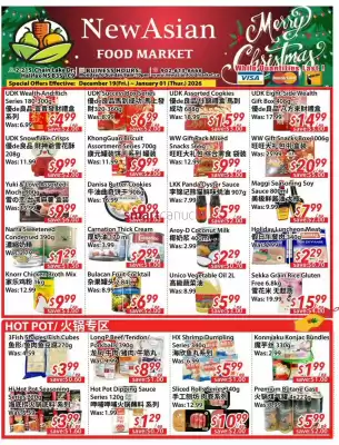 New Asian Food Market flyer (valid until 1-01)