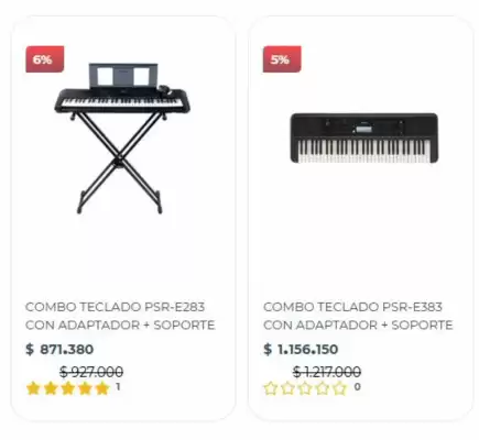 Catálogo Yamaha (válido hasta 31-12)