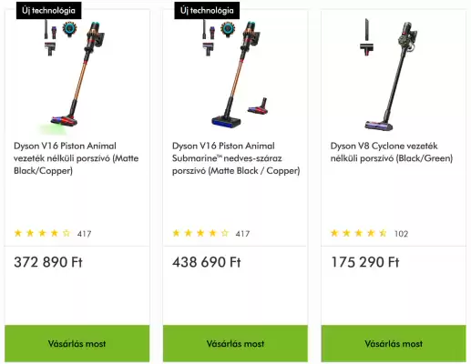 Dyson akciós újság (érvényes eddig: 31-12)