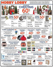 Hobby Lobby weekly ad week 52 Page 1
