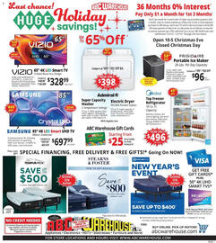 ABC Warehouse weekly ad week 52 Page 1
