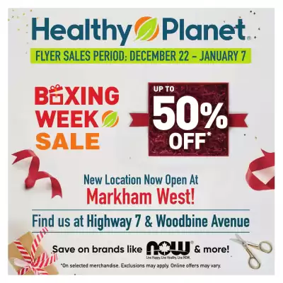 Healthy Planet flyer (valid until 7-01)