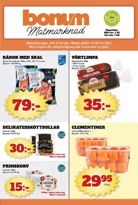 Bonum Matmarknad reklamblad (giltig till och med 28-12)