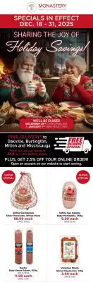 Monastery Bakery flyer (valid until 31-12)