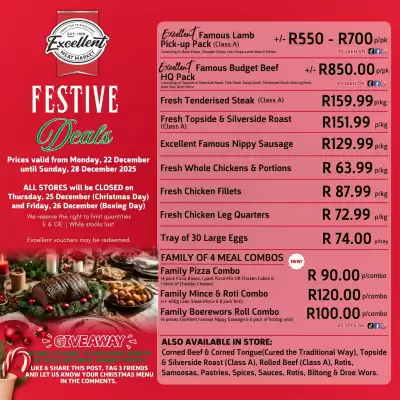 Excellent Meat Market catalogue (valid until 28-12)