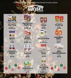 Sunset Foods weekly ad week 52 Page 1