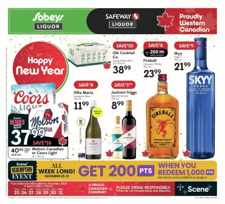 Sobeys Liquor flyer (valid until 1-01)