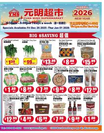Yuan Ming Supermarket flyer week 52 Page 1