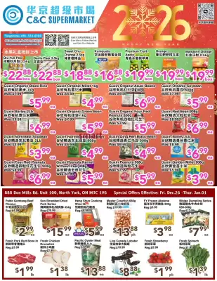 C&C Supermarket flyer (valid until 1-01)