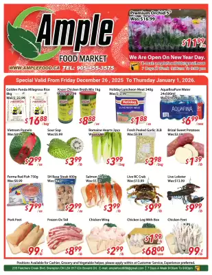 Ample Food Market flyer (valid until 1-01)