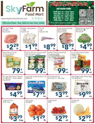 SkyFarm Food Mart flyer (valid until 1-01)