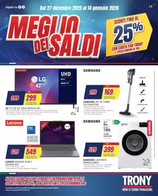 Volantino Trony (valido fino al 14-01)