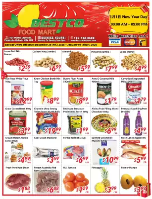 Bestco Food Mart flyer (valid until 1-01)
