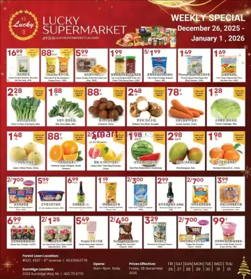 Lucky Supermarket flyer (valid until 1-01)