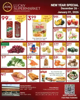 Lucky Supermarket flyer (valid until 1-01)