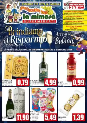Volantino La Mimosa Supermercati (valido fino al 6-01)
