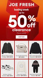 Joe Fresh flyer week 52 Page 1