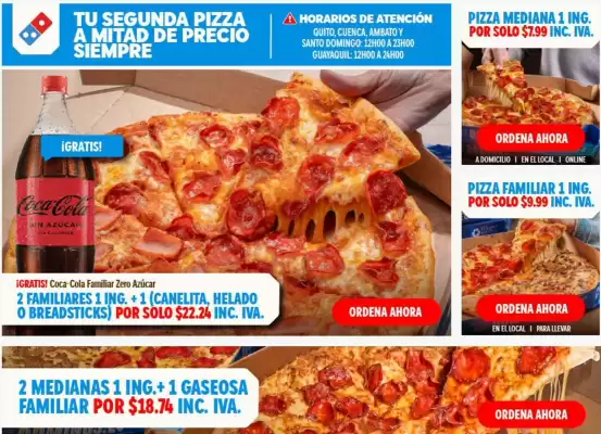 Catálogo Domino's Pizza (válido hasta 4-01)