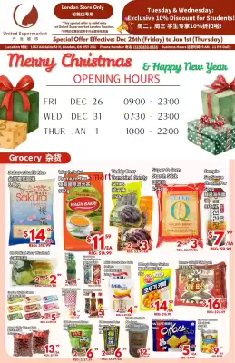 United Supermarket flyer (valid until 1-01)